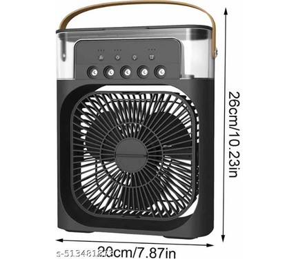 4-in-1 Water-Cooled Mini Cooler – Portable USB Quiet Mist Fan for Desk